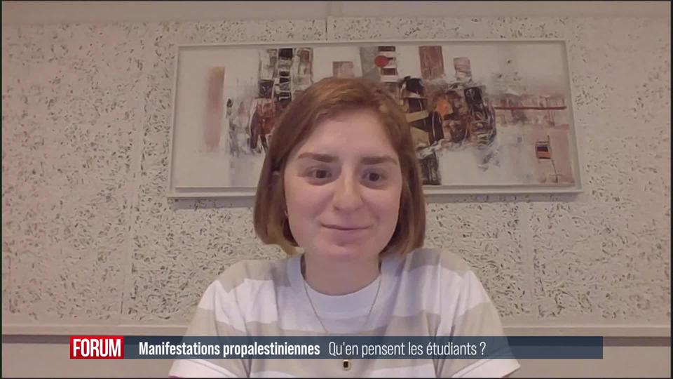 Que pensent les étudiants des manifestations pro-palestiniennes dans les universités? Interview de Nadège Widmer