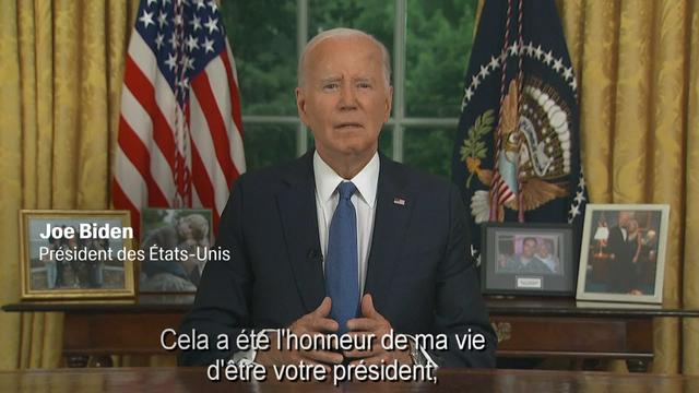 Joe Biden dit s'être retiré au nom de "la défense de la démocratie"