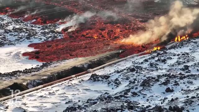 En Islande, la région de Grindavik fait face depuis trois jours à une nouvelle éruption volcanique avec une importante coulée de lave.