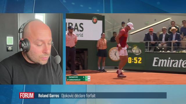 Tennis: Novak Djokovic forfait à Roland-Garros après une blessure