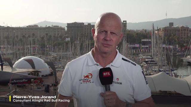 Barcelone (ESP), Coupe de l'América: explications sur les performances d'Alinghi avec Pierre-Yves Jorand