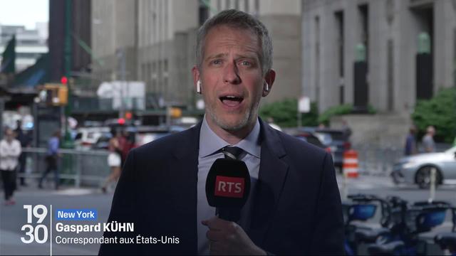 Gaspard Kühn, correspondant de la RTS aux États-Unis, fait le point sur la tension qui règne autour du jugement de Donald Trump