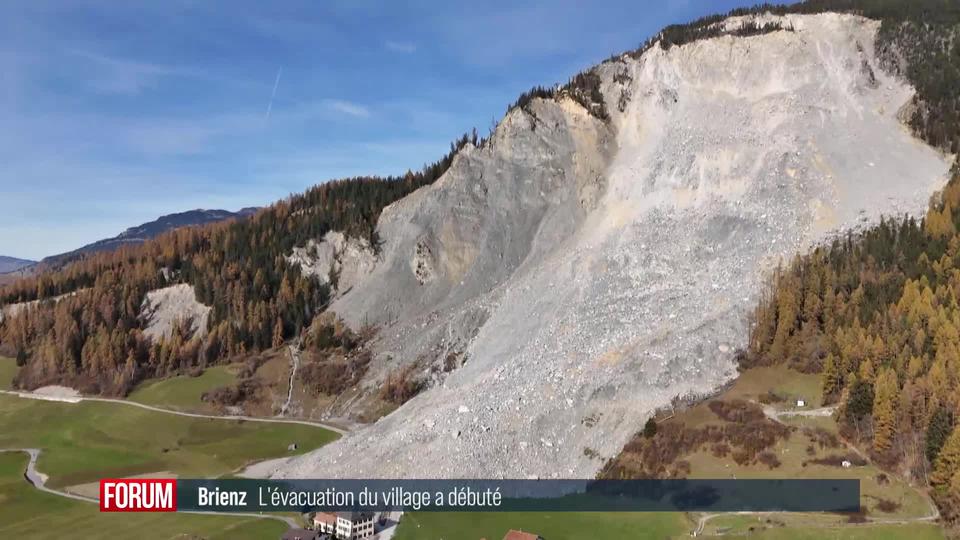 L’évacuation du village de Brienz (GR) a débuté à la suite des éboulements