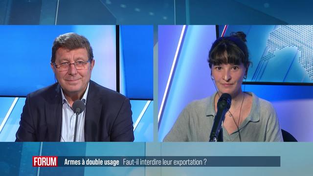 Faut-il durcir les règles d'exportation vers les pays en guerre? Débat entre Roxane Steiger et Mauro Poggia