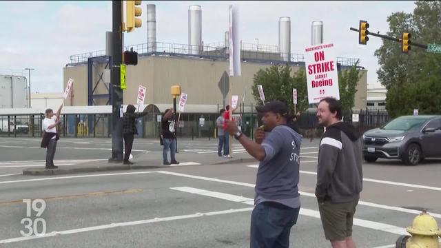 30'000 employés de Boeing sont en grève. Ils dénoncent les conditions de travail et demandent des augmentations de salaire