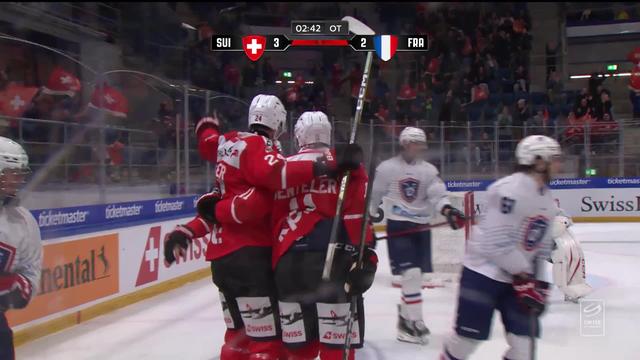 Hockey: la Suisse bat la France (3-2 ap)