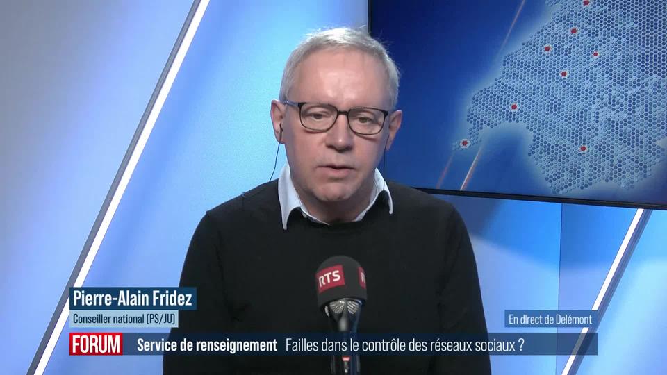 Le renseignement dans le flou sur le contrôle les réseaux sociaux: interview de Pierre-Alain Fridez (vidéo)