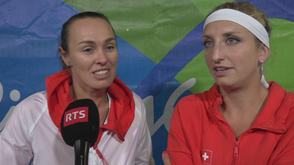 Timea Bacsinszky et Martina Hingis [RTS]