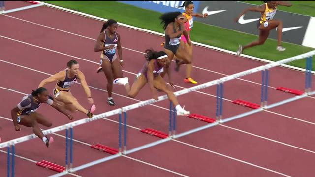 Lausanne, 100m haies dames: l'or pour Jasmine Camacho-Quinn (PUR) en 12.35, Ditaji Kambundji (SUI) termine dernière en 12.75