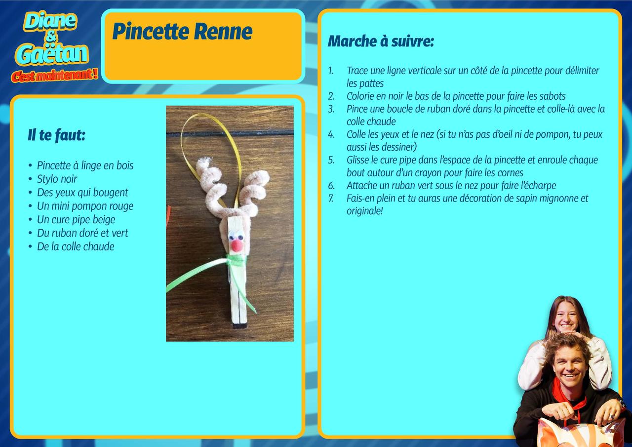 Renne en pincette. [RTS]