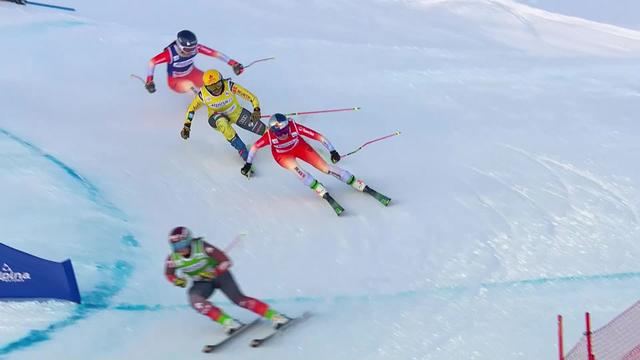 Val Thorens (FRA), grande finale dames: Thompson (CAN) s'impose devant Smith (SUI) et Maier (GER), Gantenbein (SUI) termine à la 4e place