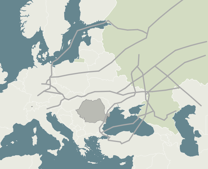 Le réseau de gazoducs venus de Russie. [SRF]