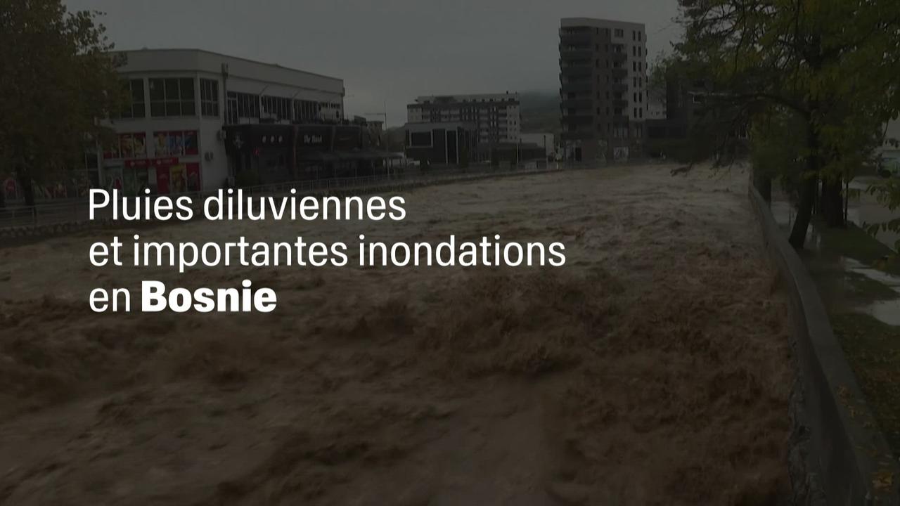 Inondations et glissements de terrain après des pluies diluviennes en Bosnie