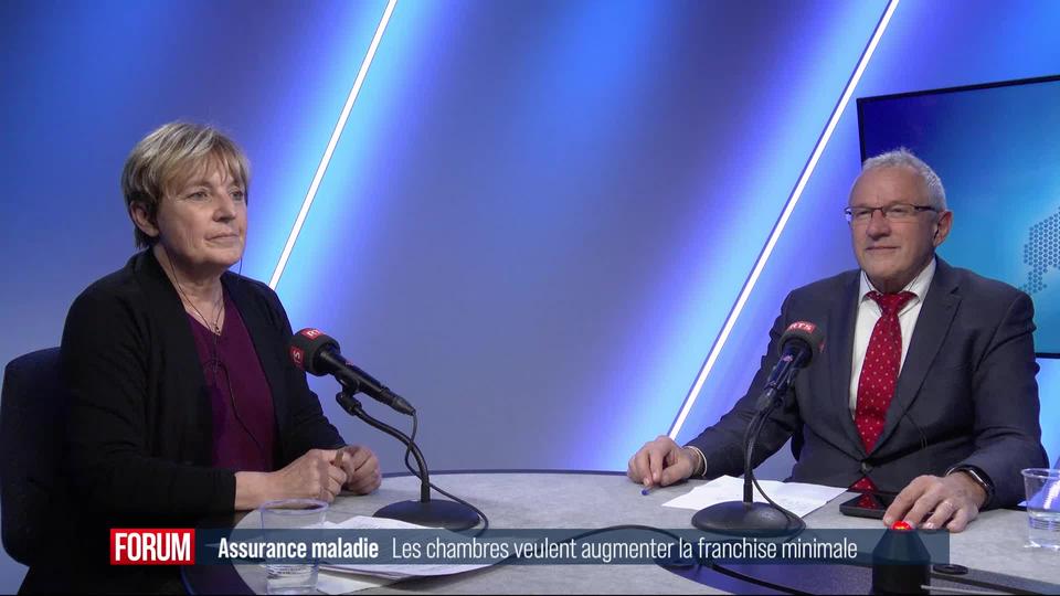 Faut-il augmenter la franchise minimale des primes maladies? Débat entre Brigitte Crottaz et Benjamin Roduit