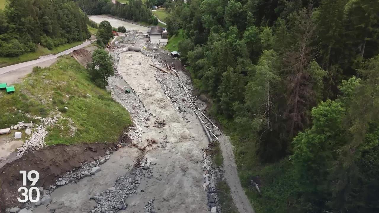 Le Val d’Anniviers (VS) a vu la Navizence déborder, et les dégâts considérables qui en découlent