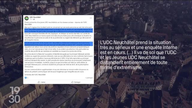 L’UDC Neuchâtel annonce une enquête interne après les révélations sur les propos d’un candidat UDC aux élections communales