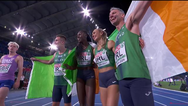 Rome (ITA), jour 1, relais 4x400m mixte : victoire pour l’Irlande dans une course magnifique !