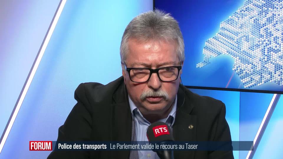 La police des transports pourra utiliser des tasers, décide le Parlement fédéral: interview de Jürg Hurni