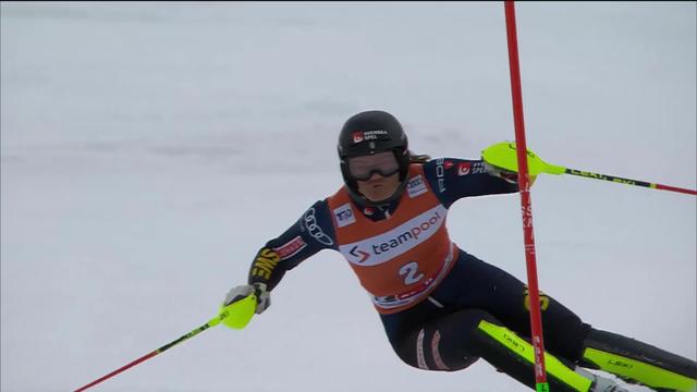 Saalbach (AUT), slalom dames finales, 2e manche: Anna Swenn-Larsson (SWE) laisse filer la victoire et termine au 3e rang