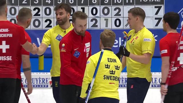 Schaffhouse, round robin, Suisse - Suède (7-8): défaite des Suisses face aux Suédois au bout d'un end supplémentaire