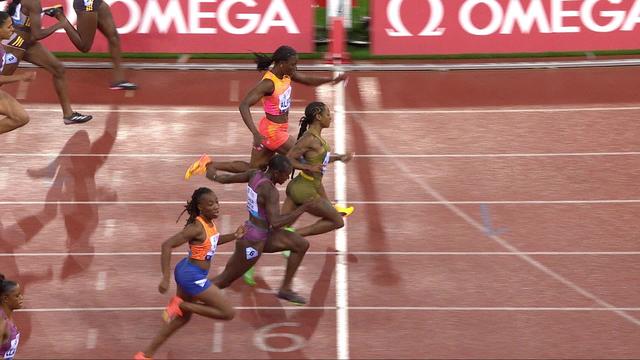 Zurich (SUI), 100m dames : victoire de Sha’Carri Richardson (USA), Mujinga Kambundji 6e