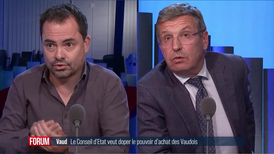 Le canton de Vaud présente son plan pour booster le pouvoir d'achat: débat entre Christophe Reymond et Gabriel Mühlebach (vidéo)