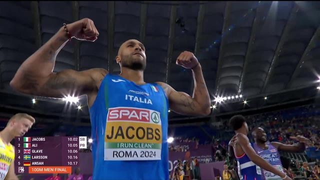 Rome (ITA), 100m: Marcell Jacobs en or et Chituru Ali pour un doublé italien