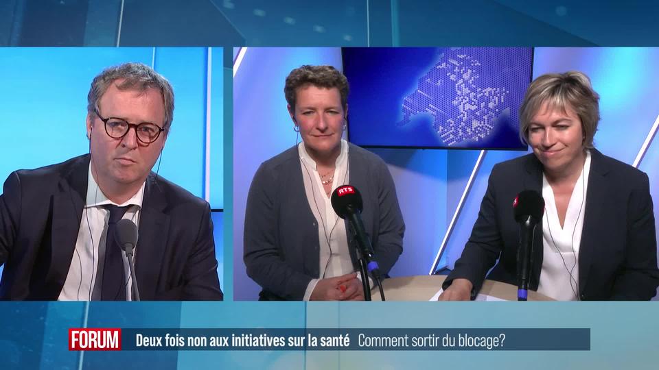 ‘‘Double non’’ aux initiative de santé, peut-on sortir de l’impasse? Débat entre Valérie Piller Carrard, Marie-France Roth-Pasquier et Cyril Aellen (vidéo)