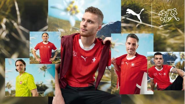 Le maillot Away 2024 de la Suisse sur le site web de Puma, [https://eu.puma.com/ch/fr/home]