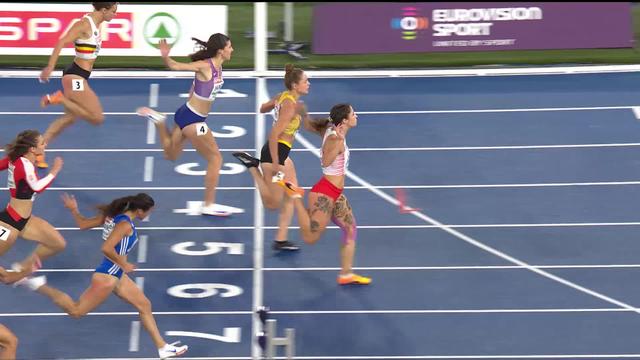 Rome (ITA), 100m, 1-2 finale dames: Géraldine Frey (SUI) court en 11’29