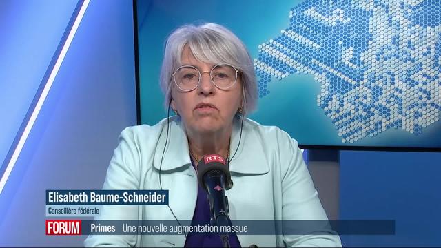 La prime d’assurance-maladie coutera 378 francs par mois en moyenne: interview d’Elisabeth Baume-Schneider (vidéo)