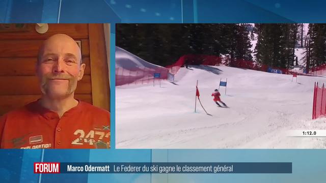 Marco Odermatt remporte son dixième géant de suite en ski alpin: interview de William Besse