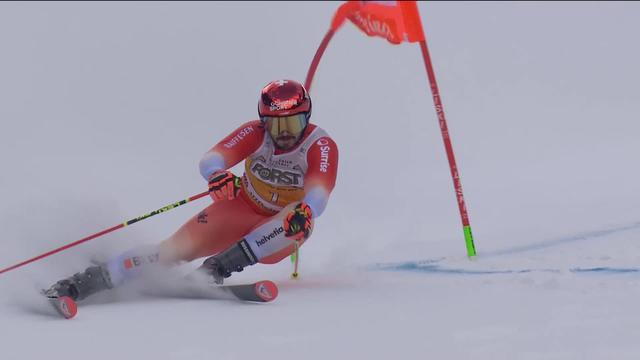 Alta Badia (ITA), géant messieurs, 1re manche: Loïc Meillard (SUI) signe le premier chrono de référence