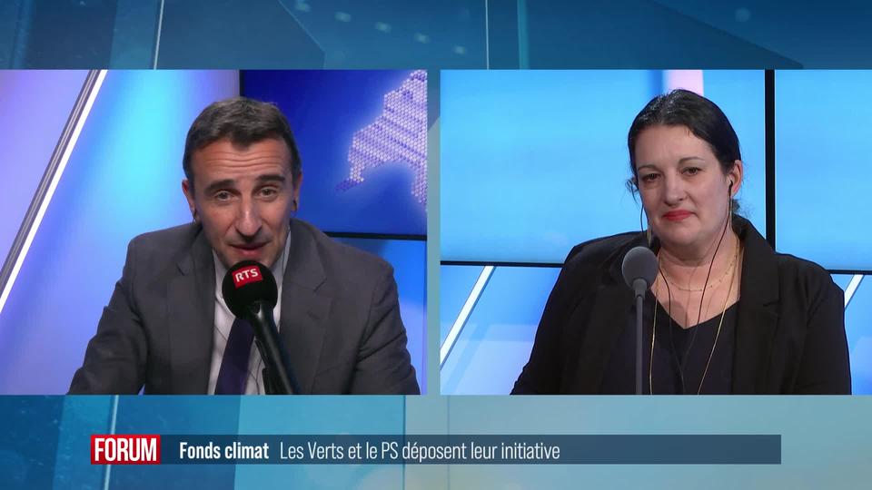 Les Vert.e.s et le PS déposent une initiative pour un fonds climat: débat entre Delphine Klopfenstein Broggini et Sidney Kamerzin