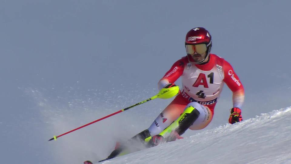 Gurgl (AUT), slalom messieurs, 2e manche: belle remontée de Loïc Meillard (SUI), qui termine 5e