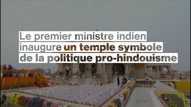 Le premier ministre indien inaugure un temple symbole de la politique pro-hindouisme