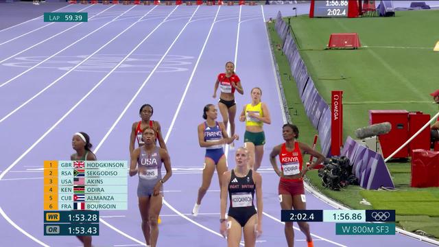 800m dames, demi-finale: Rachel Pellaud (SUI) termine dernière de sa demi-finale