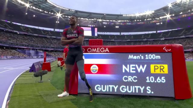 Paralympiques, athlétisme, finale 100m T64 messieurs: nouveau record paralympique pour Sherman Isidro Guity Guity (CRC)