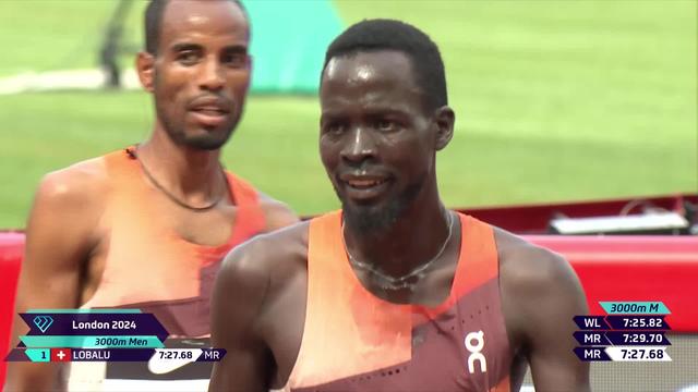 Londres, 3000m: Dominic Lobalu (SUI) remporte la course, son compatriote J. Raess termine 14e