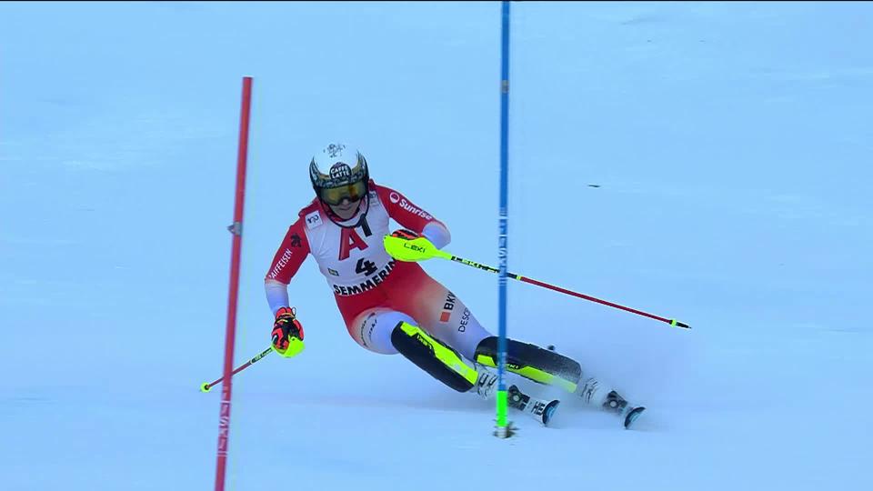 Semmering (AUT), slalom dames, 2e manche: Wendy Holdener (SUI) coince en deuxième manche