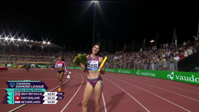 Lausanne, 4x100m dames: un relais solide pour les Suissesses qui terminent 2e en 42.16