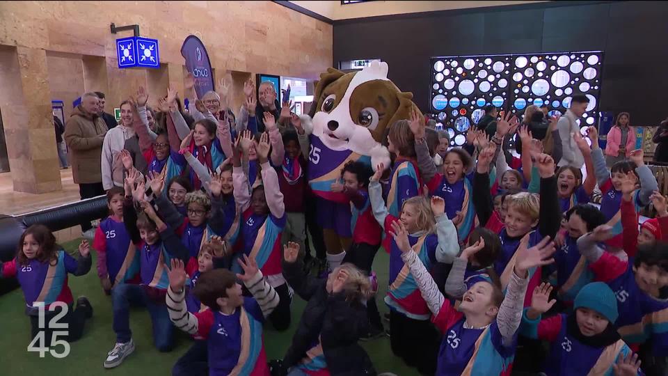 La chienne St-Bernard Maddli est la mascotte de l’Euro 2025 de football qui se disputera en Suisse