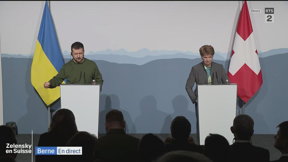 La conférence de presse de Volodymyr Zelensky et Viola Amherd