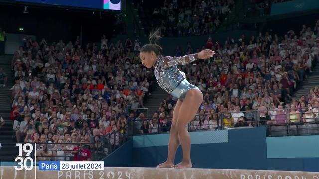 Portrait de l'Américaine Simone Biles, considérée comme la plus grande gymnaste de l'histoire, qui vise les médailles d'or aux Jeux olympiques de Paris