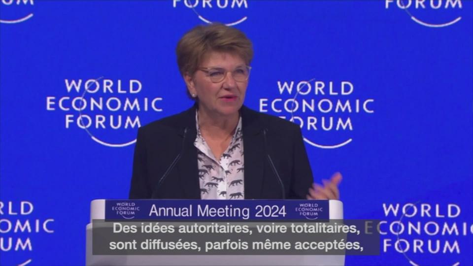 La présidente de la Confédération Viola Amherd a fustigé mardi au WEF une élite économique qui "alimente le populisme"