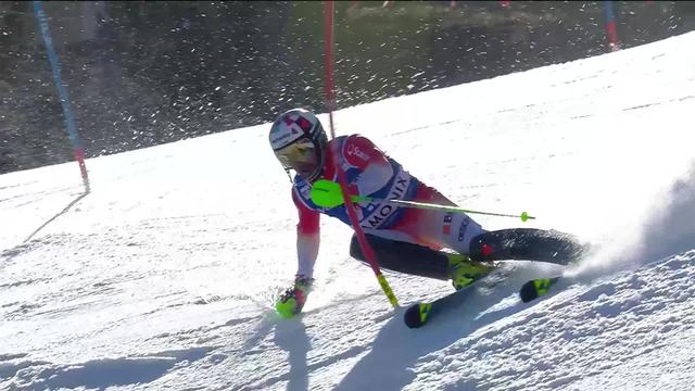 Chamonix (FRA), slalom messieurs, 2e manche: la seconde manche de Luca Aerni (SUI)