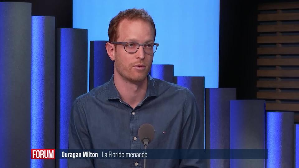 Pourquoi l’ouragan Milton inquiète-il tant? Interview de Josué Gehring