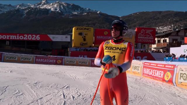 Bormio (ITA), descente messieurs: Stefan Rogentin (SUI) signe le 3e temps provisoire