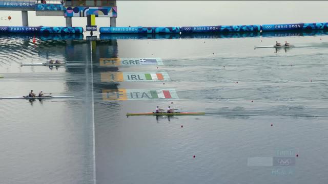 Deux de couple poids légers, finale: L'irlande en or, l'Italie d'argent, la Grèce de bronze et la Suisse... de chocolat