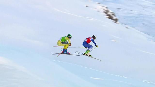 Val Thorens (FRA), grande finale messieurs: Deromedis (ITA) vainqueur à la photo finish, Wilmsmann (GER) Drury  (CAN) complètent le podium